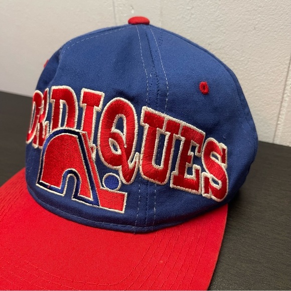 Vintage 90s Starter Quebec Nordiques Official NHL Hockey SnapBack Hat - Picture 4 of 14